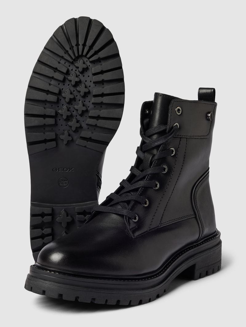 Bikerboots mit Schnürverschluss Modell 'IRIDEA' in schwarz