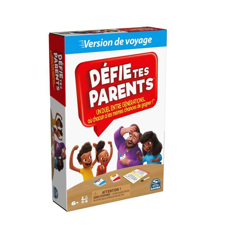 Spinmaster Jeu de société Défie tes parents - Format voyage Spin Master