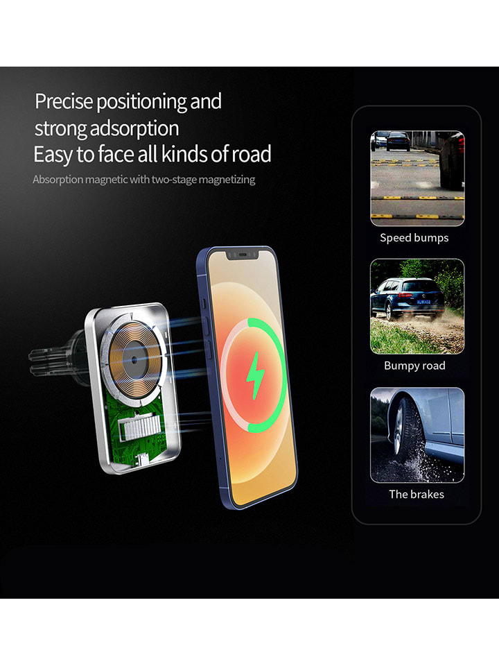 SmartCase Magnetische Kfz-Smartphone-Halterung mit Schnellladegerät in Weiß günstig kaufen onesize