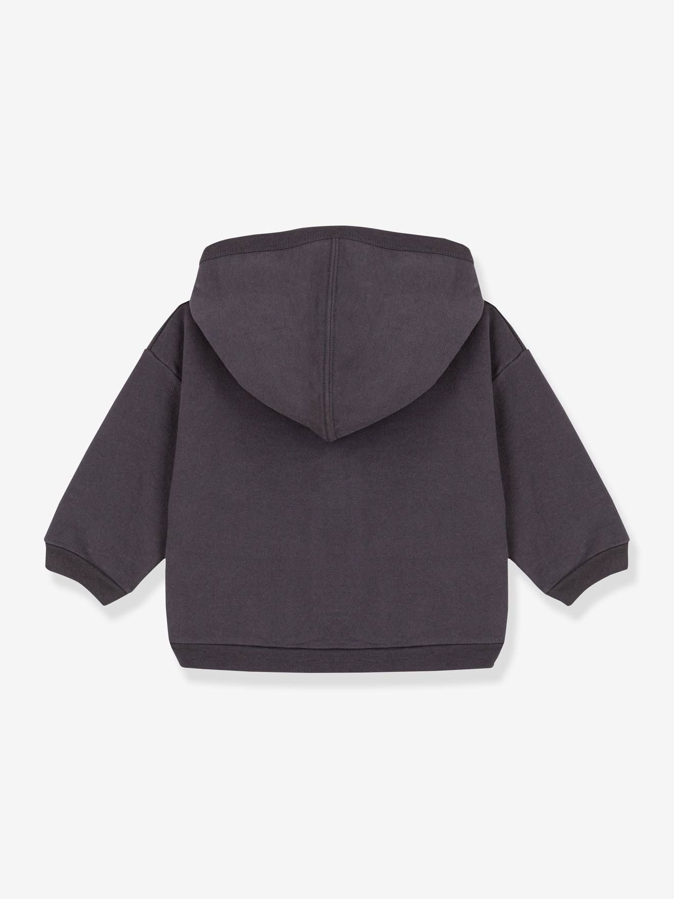 Petit Bateau Baby Kapuzensweatjacke PETIT BATEAU, Bio-Baumwolle - grau