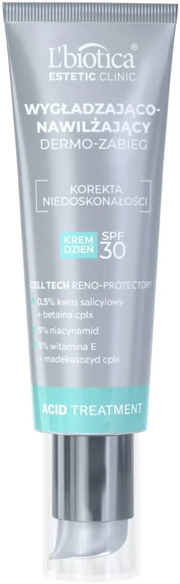 L'biotica Estetic Clinic Acid Treatment zaglađujuća i hidratantna dermo-tretman dnevna krema SPF 30 35M