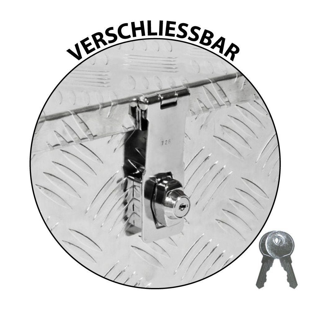 Trucky Anhänger-Deichselbox Truckbox Box Werkzeugkiste Anhängerbox Deichselbox Aluminium D050 Trucky