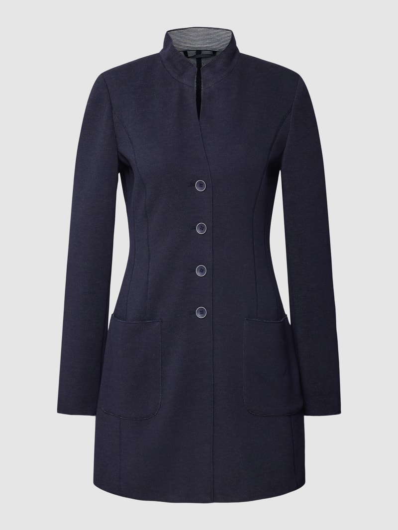 Blazer mit Stehkragen in marineblau