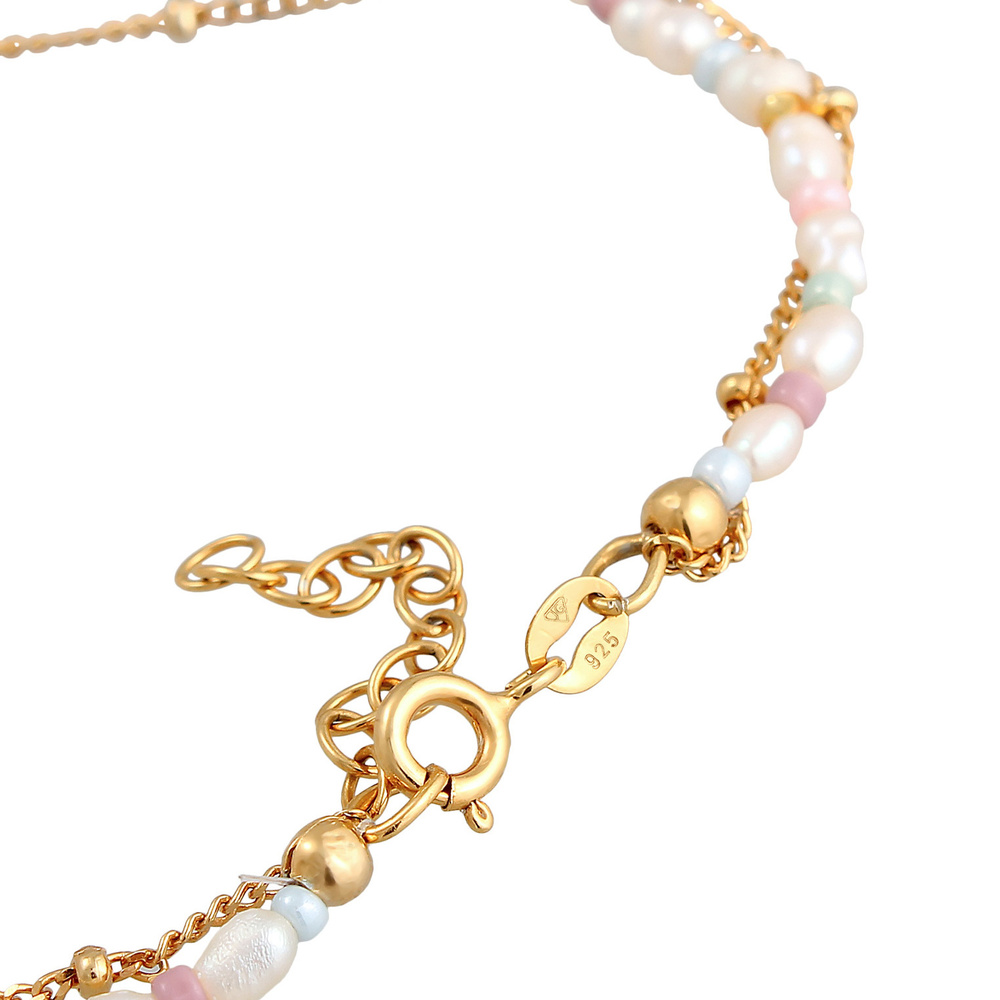 Elli Elli Bracelet Perles de emoji pour femmes avec perles d'eau douce en argent sterl Bracelet