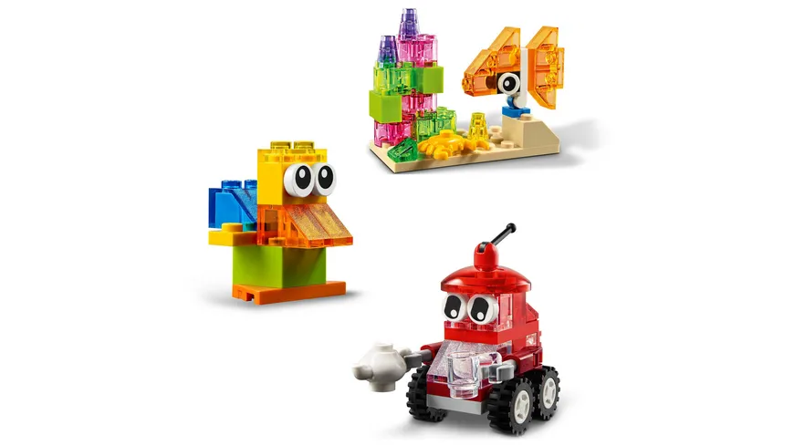 LEGO Classic 11013 Kreativ-Bauset mit durchsichtigen Steinen