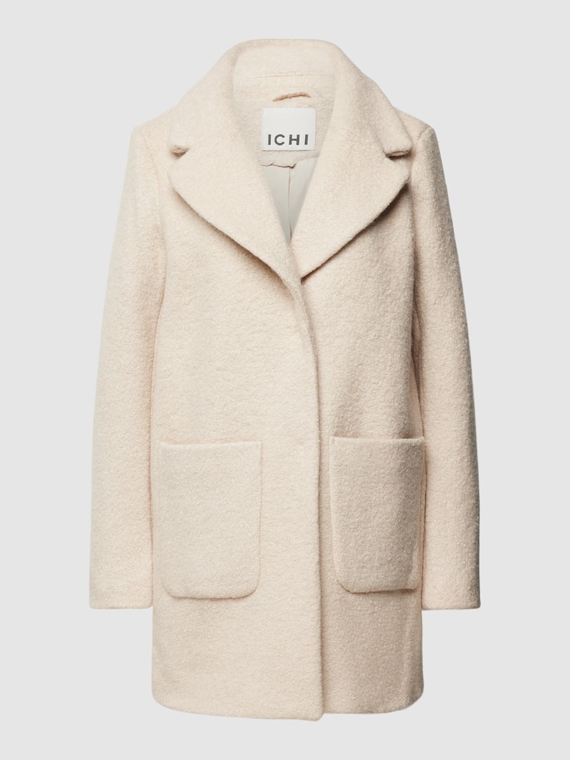 Kurzmantel mit Eingrifftaschen Modell 'STIPA' in beige