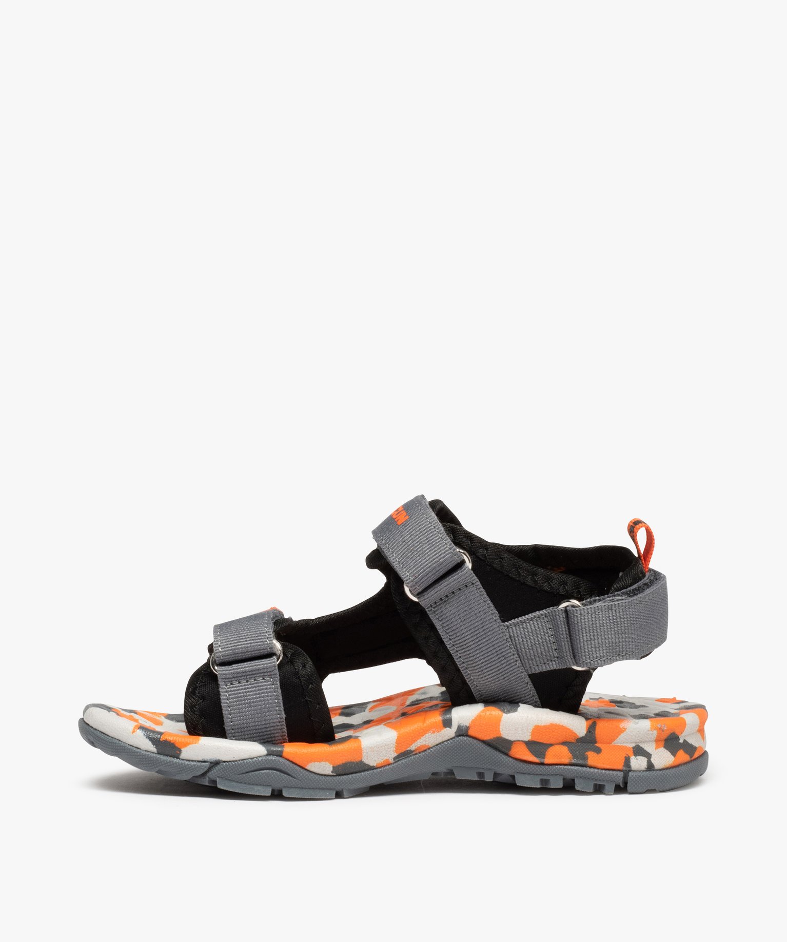 Sandales sport Garçon à scratch détails fluo - Freegun noir | GEMO