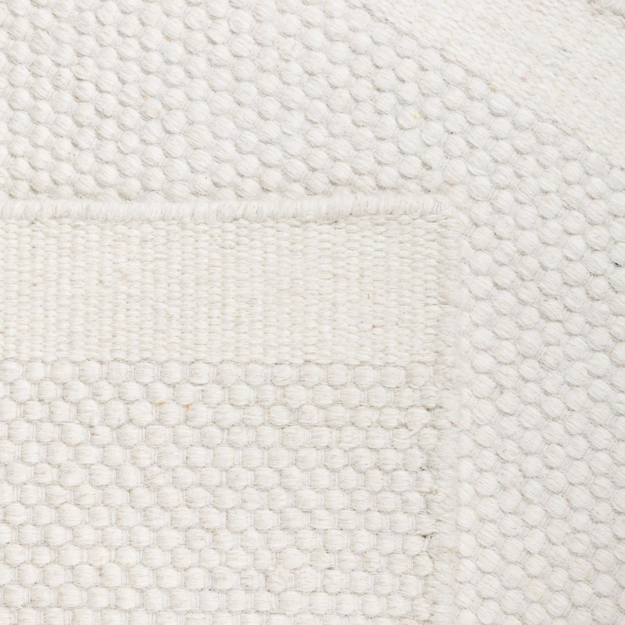 MyFlair Teppich Wooly Hope, 200 cm x 240 cm, Farbe naturweiß, rechteckig, Gesamthöhe 5mm
