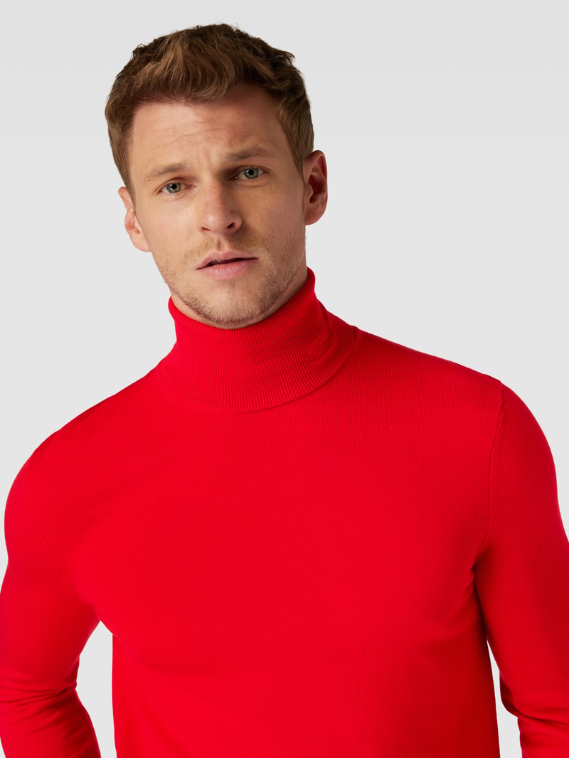 Strickpullover mit Rollkragen Modell 'San Thomas' in rot