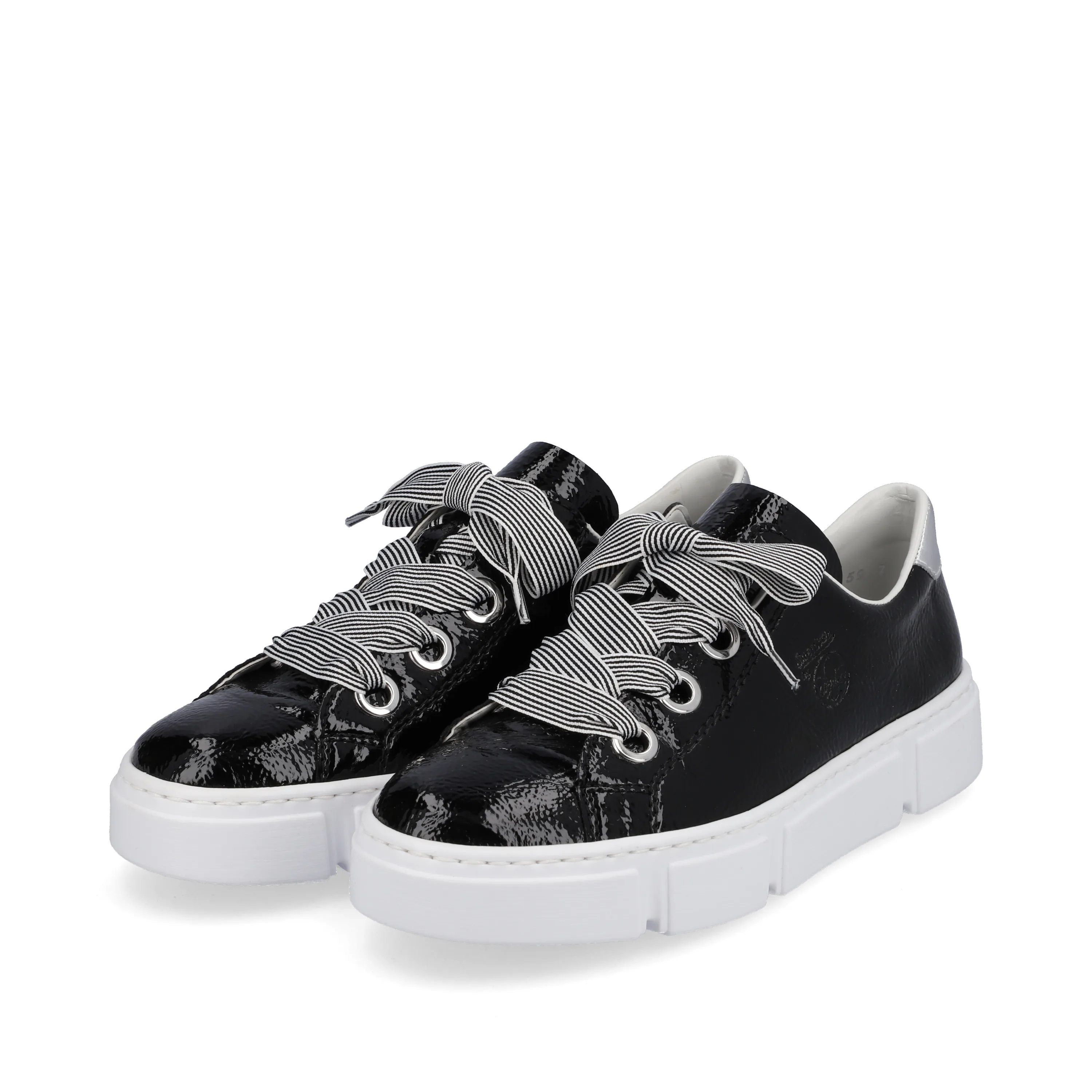 Rieker Damen Sneaker Low glanzschwarz