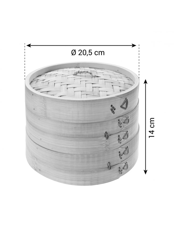 Tescoma Bambusdämpfer NIKKO Durchmesser  20 cm, zweistöckig in beige günstig kaufen 20 cm