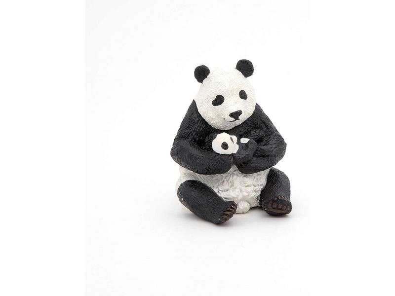 Figurine Panda assis et son bébé