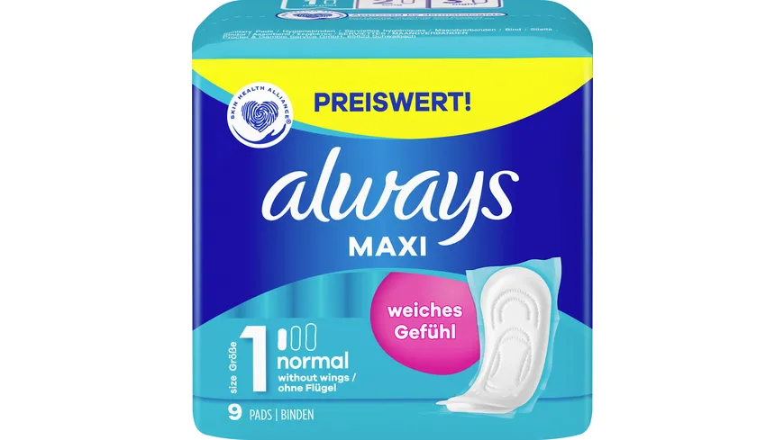 Always Maxi Damenbinden Classic 9ST Sparpaket