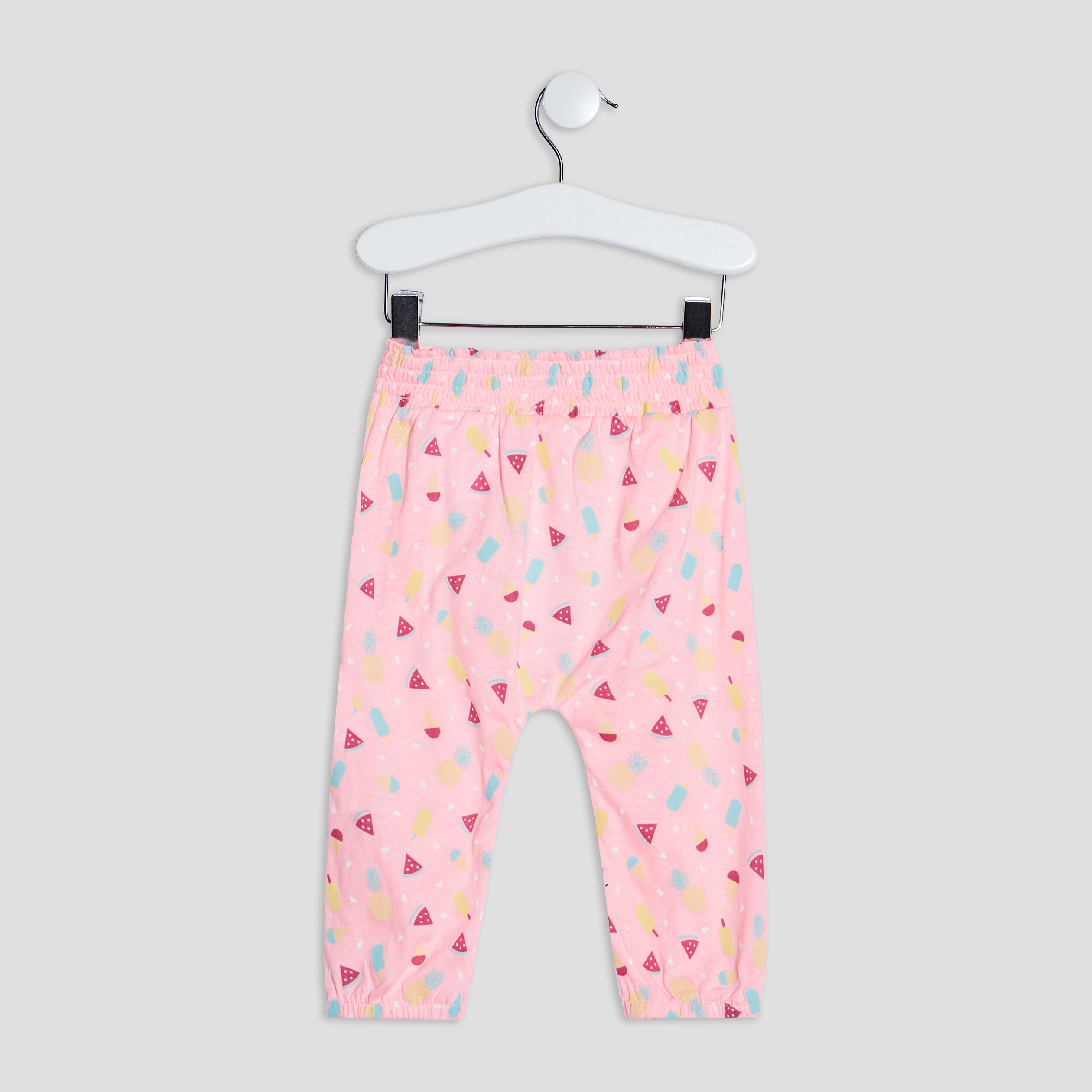 Pantalon droit rose fluo bébé fille | La Halle
