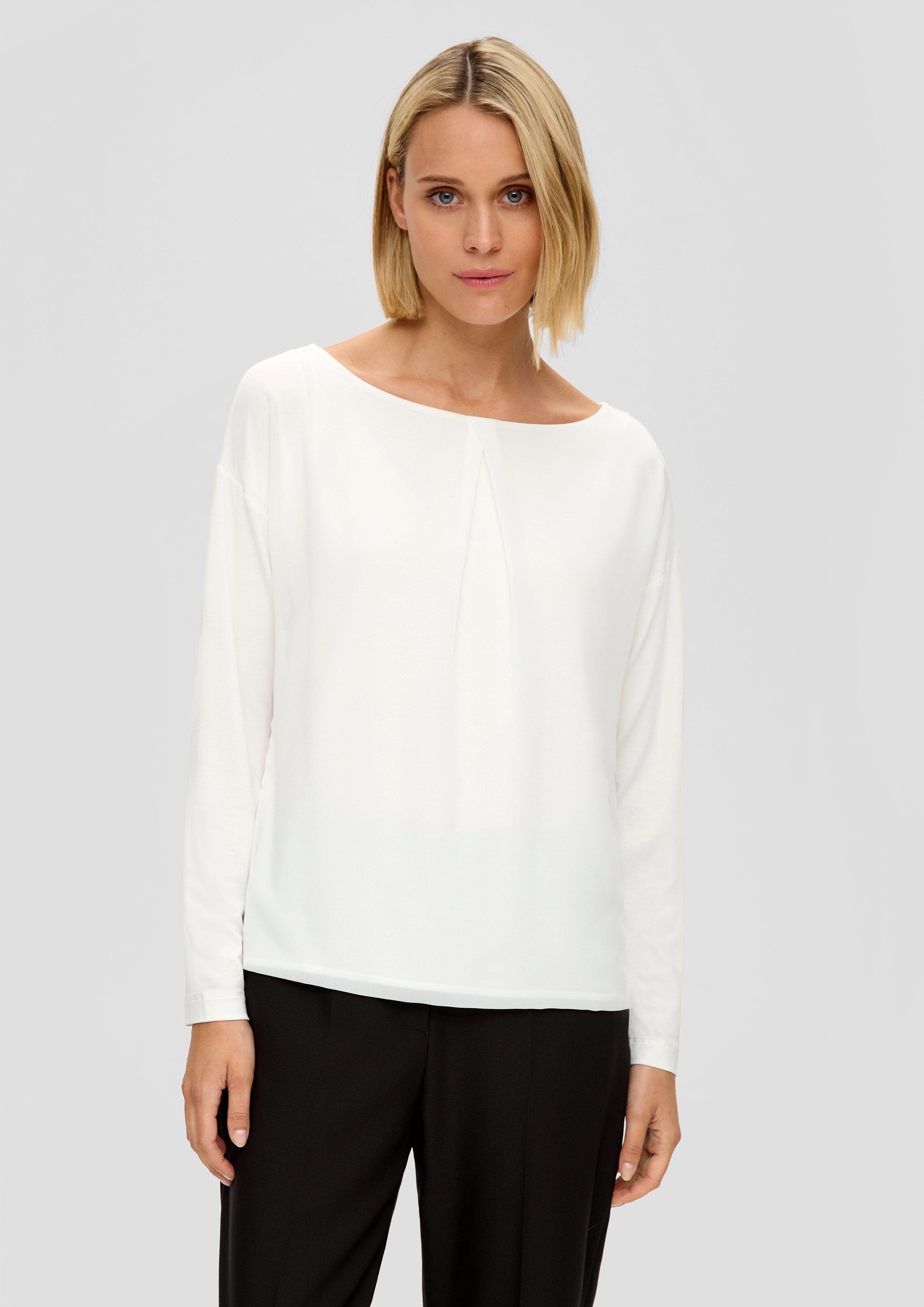 Chiffon-Shirt mit Plisseefalte  2141982-0200