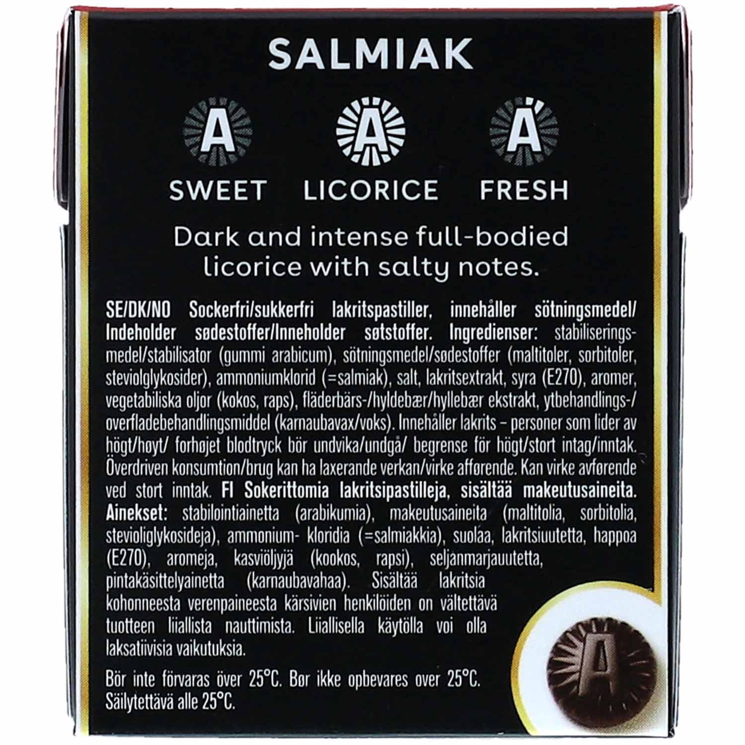 Läkerol Salmiak sugarfree 4x25g