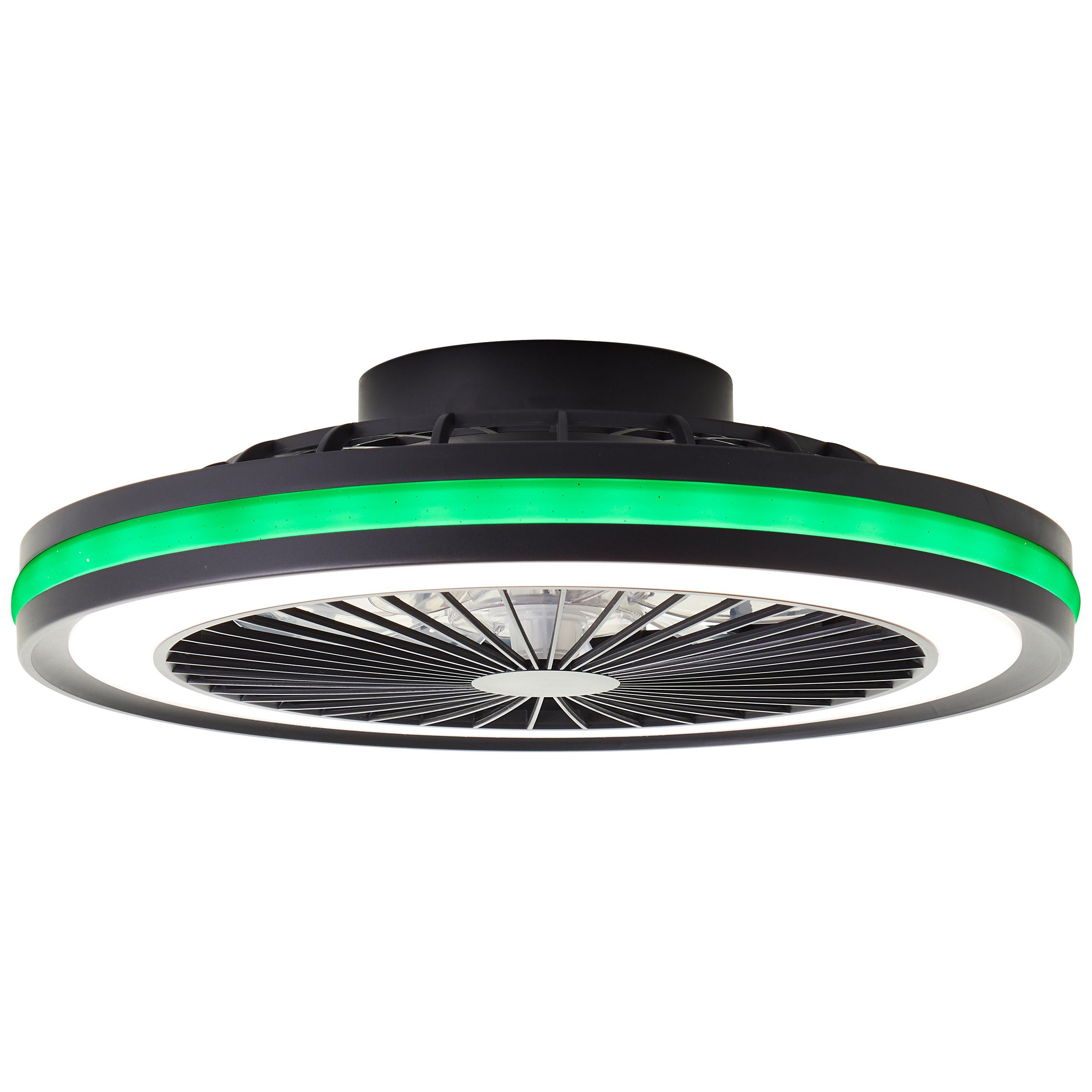 Lightbox LED Deckenleuchte, Ventilatorfunktion, LED fest integriert, warmweiß - kaltweiß, RGB, Deckenlampe, Ventilator, Ø 46,6 cm, Fernbedienung, RGB & CCT