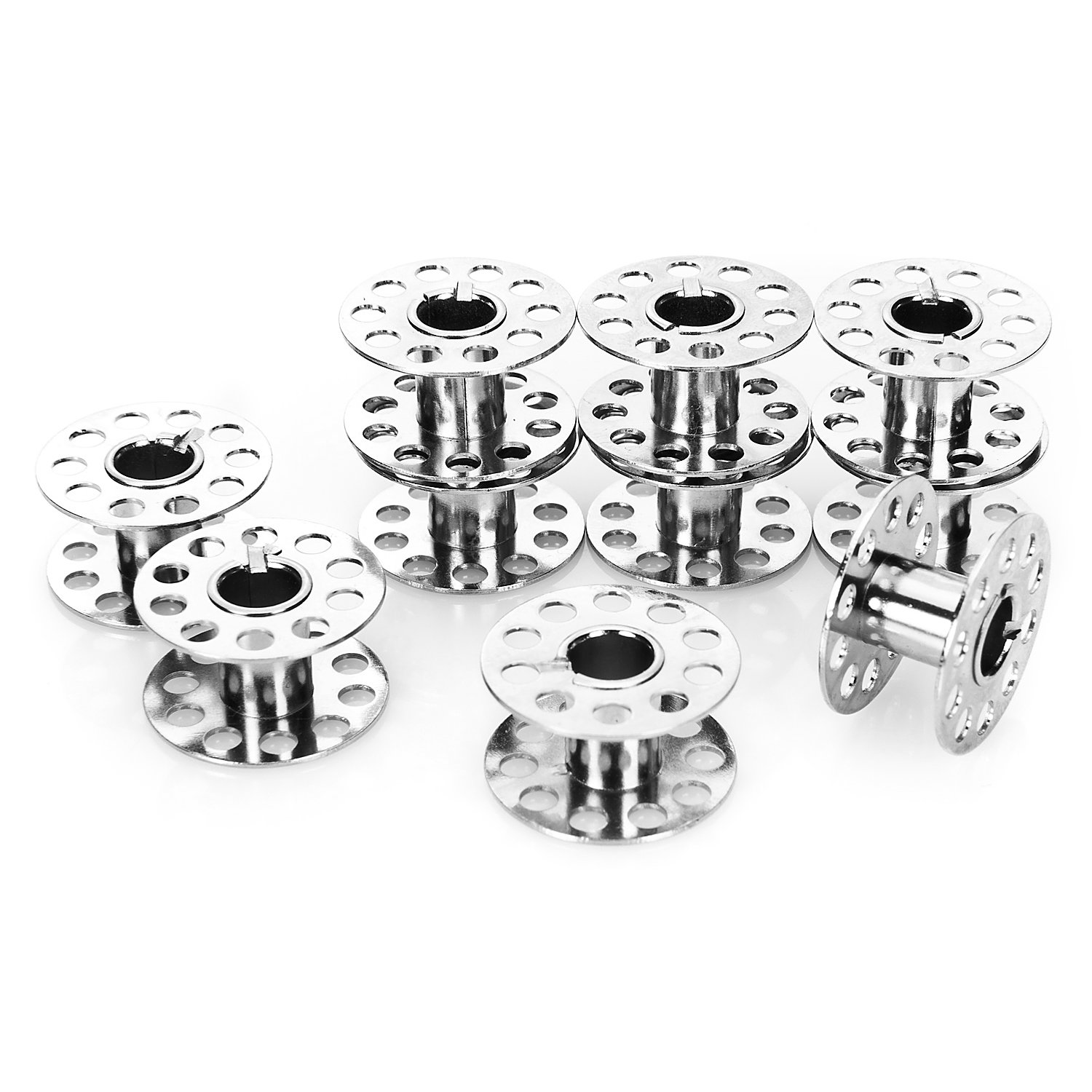 buttinette Nähmaschinenspulen für CB-Greifer, Ø 20,5 mm, Höhe: 11,7 mm, Inhalt: 10 Stück