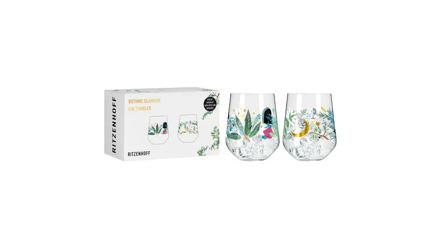 RITZENHOFF Gin-Glas Botanic Glamour Tumbler 2er Set  #7 #8 Good Wives and Warriors 2023 Mehrfarbig