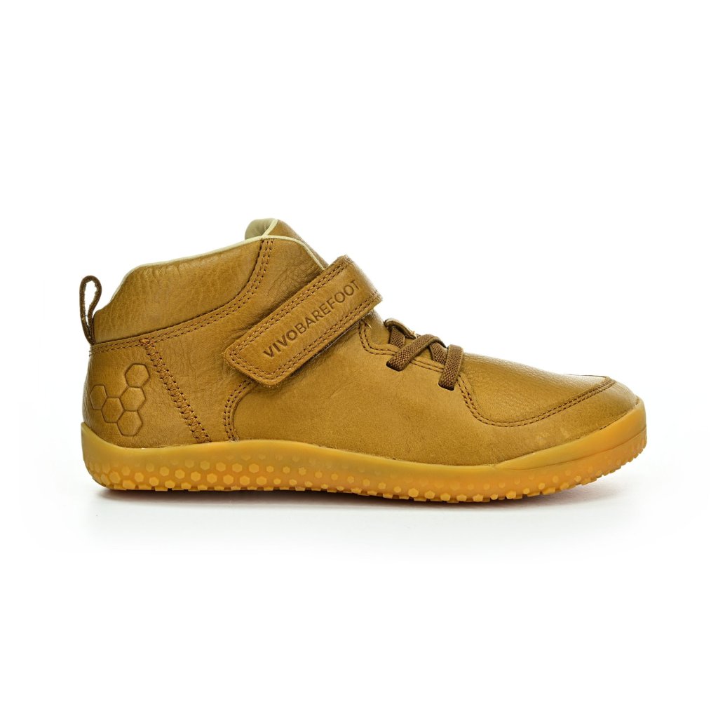 Vivobarefoot Primus Ludo Hi Winterised Acorn braune Barfußstiefeletten