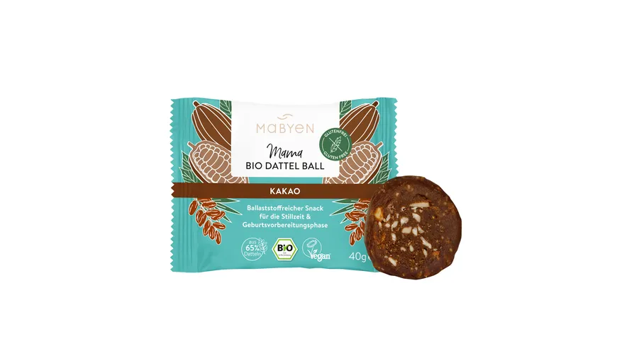 MABYEN Mama Bio Dattel Ball Kakao oder Mango 40 g