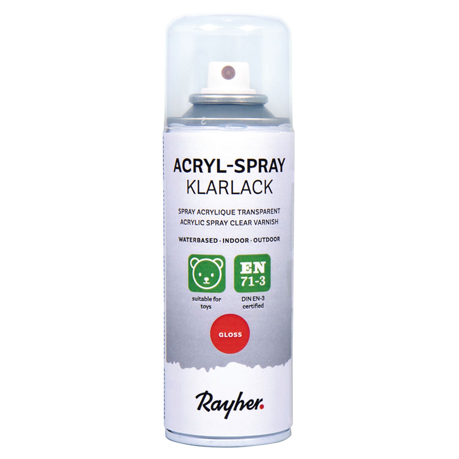 Arcryl-Spray Klarlack, glänzend, wasserbasierend, 200 ml