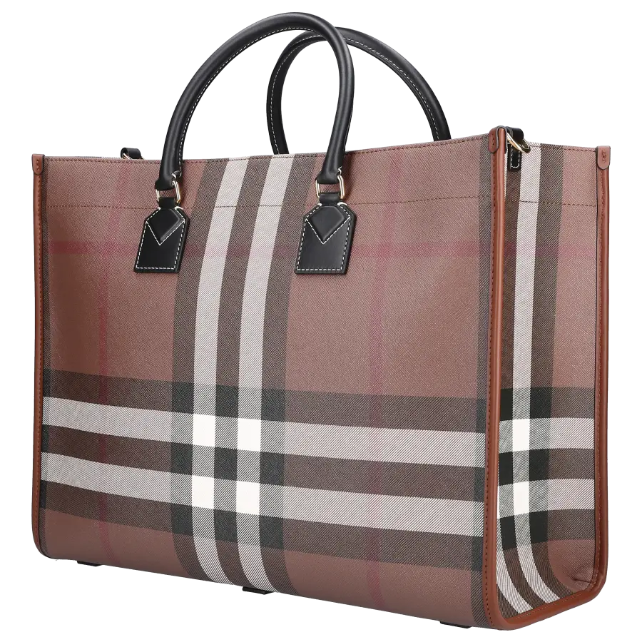 Burberry - Shopper FREYA TOTE Canvas - braun