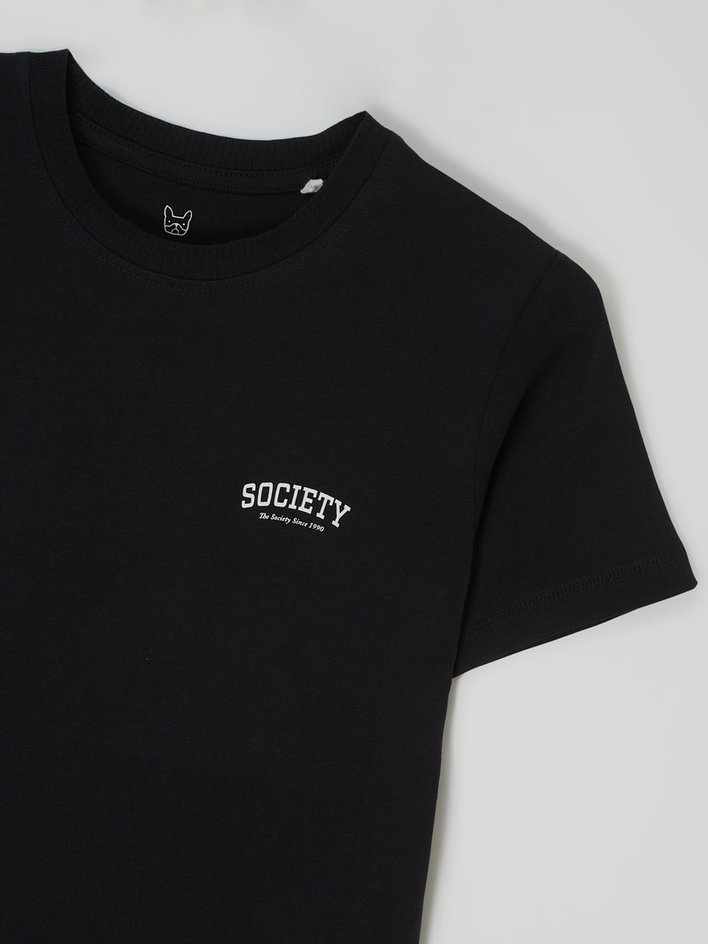 T-Shirt aus Baumwolle Modell 'Mash' in graphit