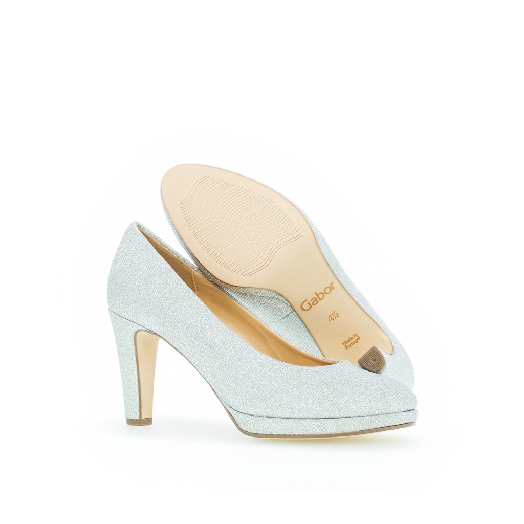 Gabor fashion Plateau Pumps silber