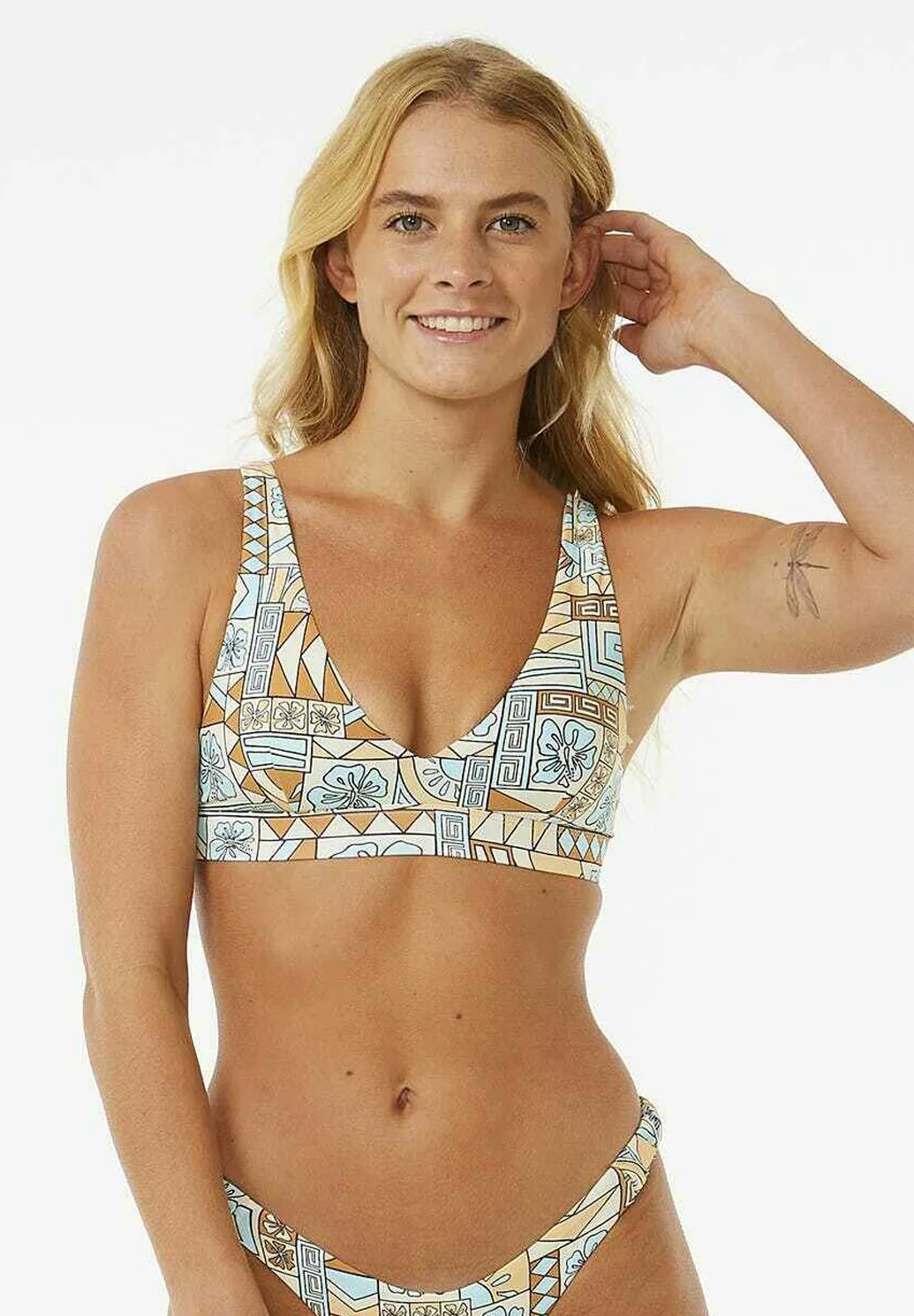 Top de bikini con cuello halter ajustable Rip Curl