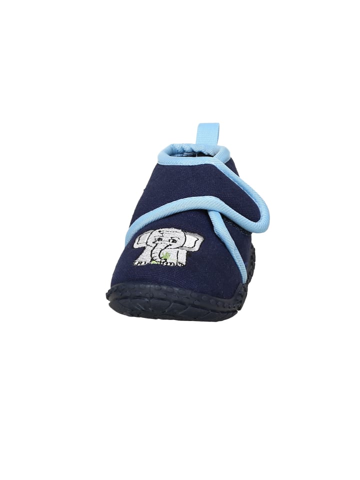 Playshoes Hausschuh Elefant in Marine günstig kaufen