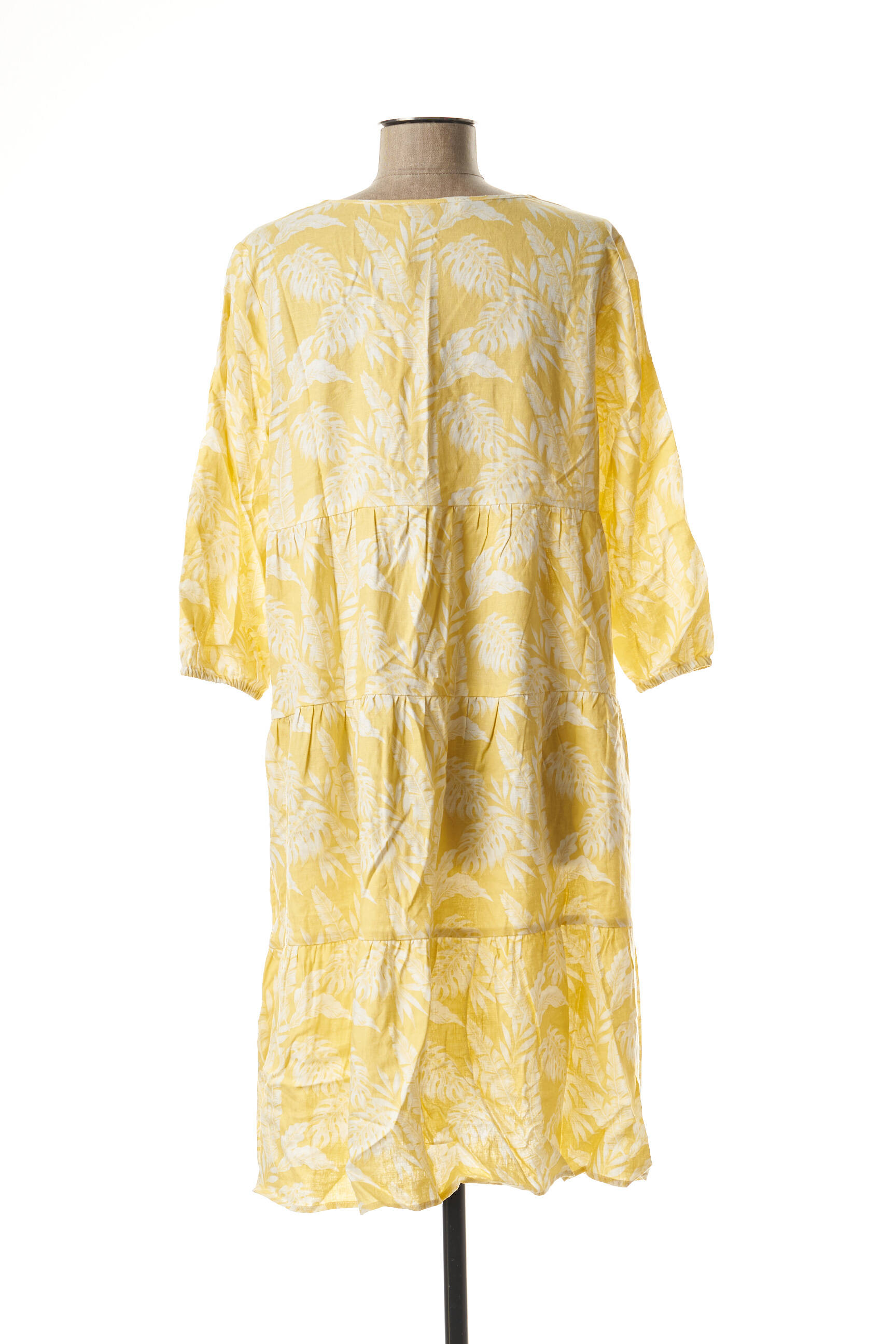 Cream Tuniquemanchelongue Femme couleur jaune