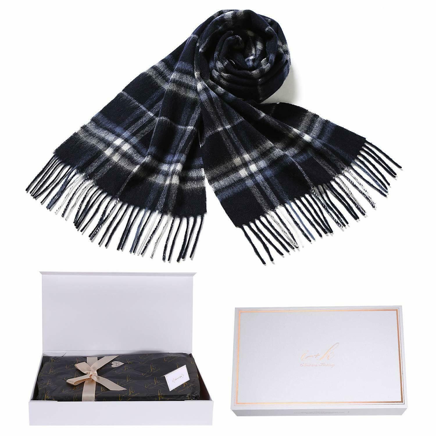 i + k Wollschal Hochwertiges Merino-Wollschal-Tuch, Unisex, In edler Geschenkbox, (Geschenk-Set, 1x Schal, 1x Geschenkverpackung), Weich, warm und vielseitig für jeden Anlass, in Geschenkbox.