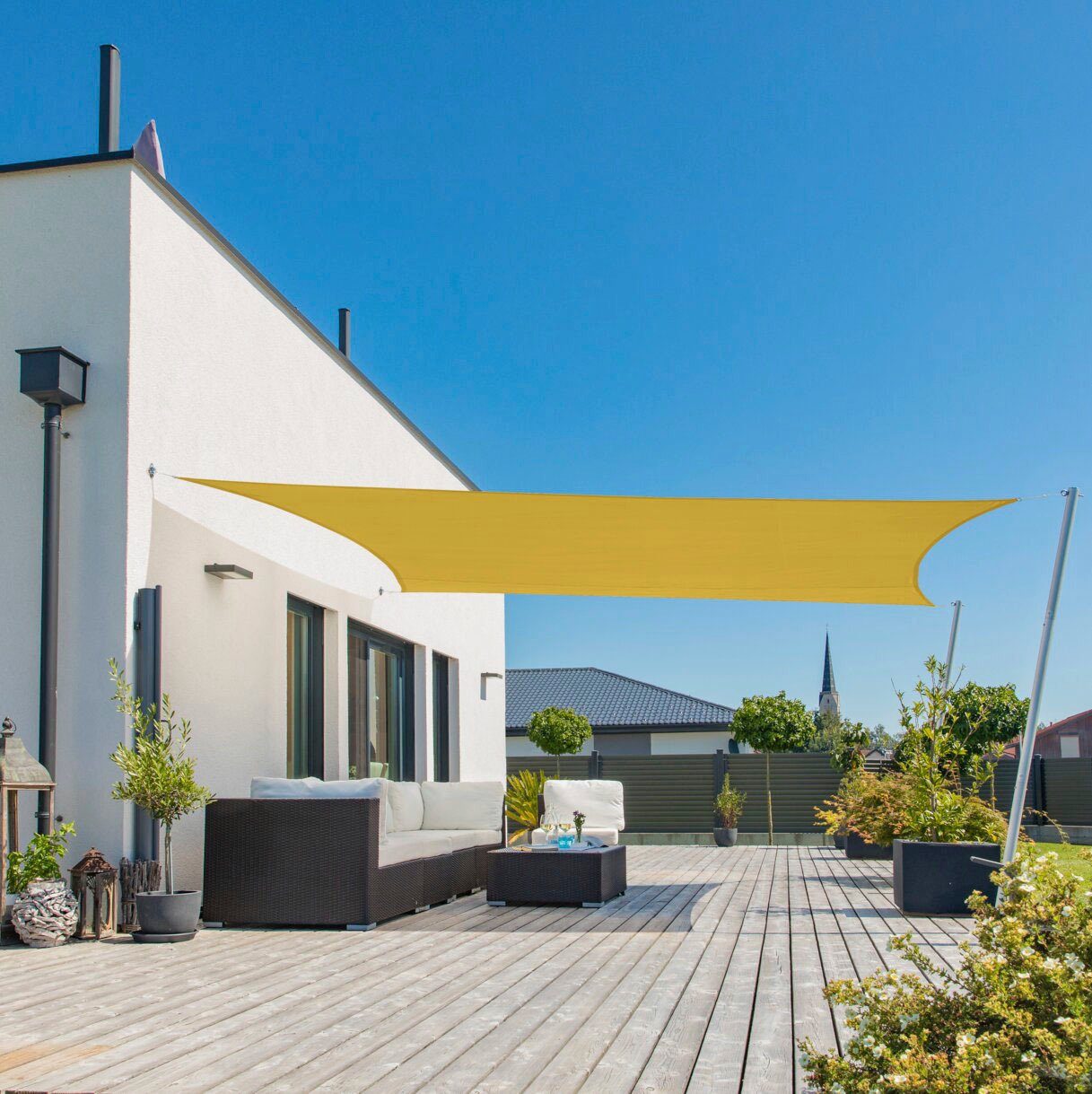 Windhager Sonnensegel Cannes Rechteck, 3x4m, gelb
