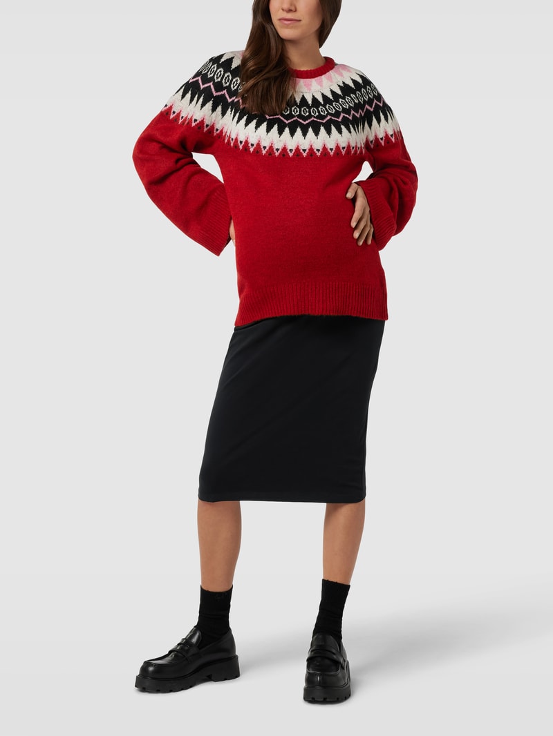 Umstands-Midirock mit Stretch-Anteil Modell 'MLMIA' in schwarz