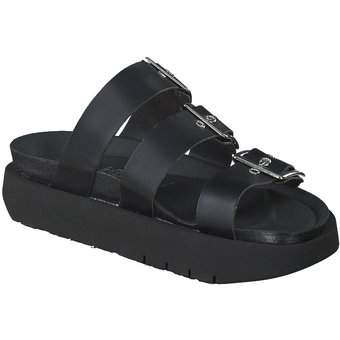 Genuins Cristi Napa Vegan Pantolette in schwarz