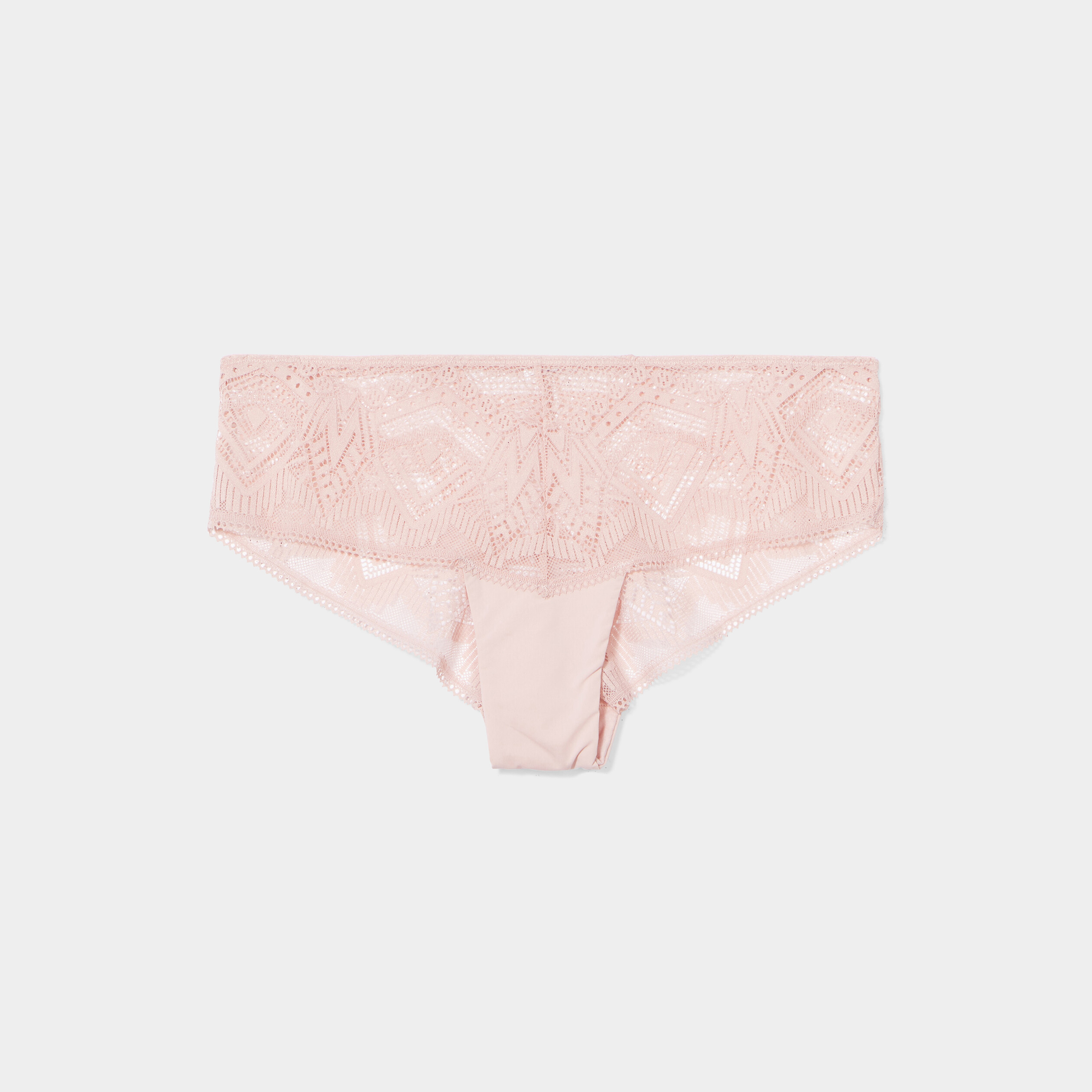 Shorty à dentelle rose poudrée femme | La Halle