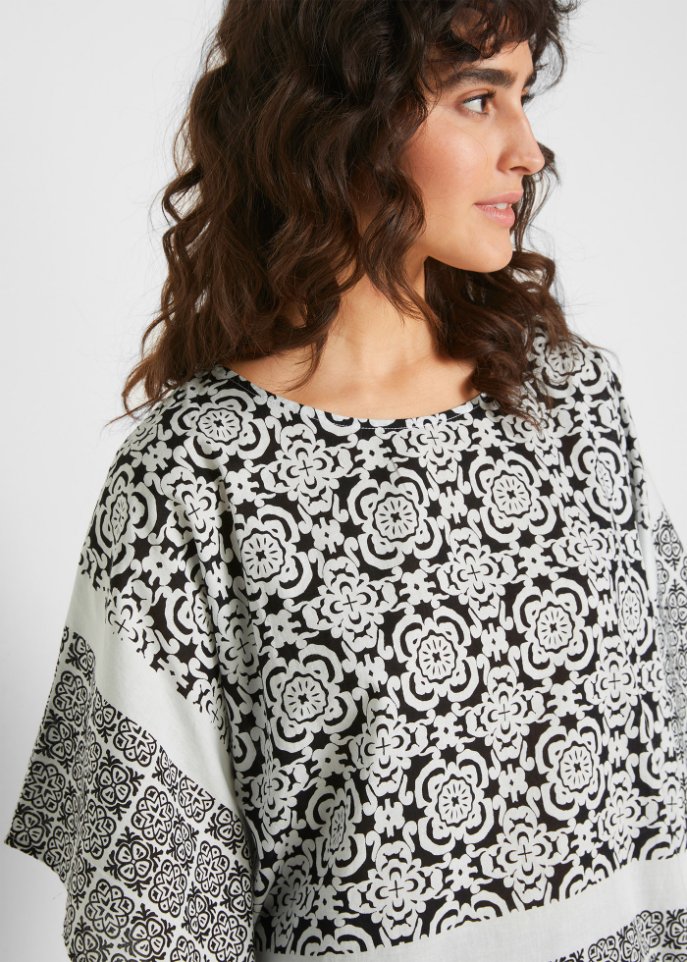 Baumwoll-Kaftan-Oversize-Bluse