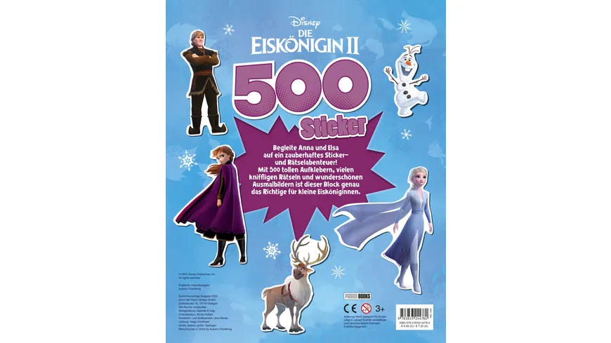Die Eiskönigin 2: 500 Sticker - Stickern - Rätseln - Ausmalen