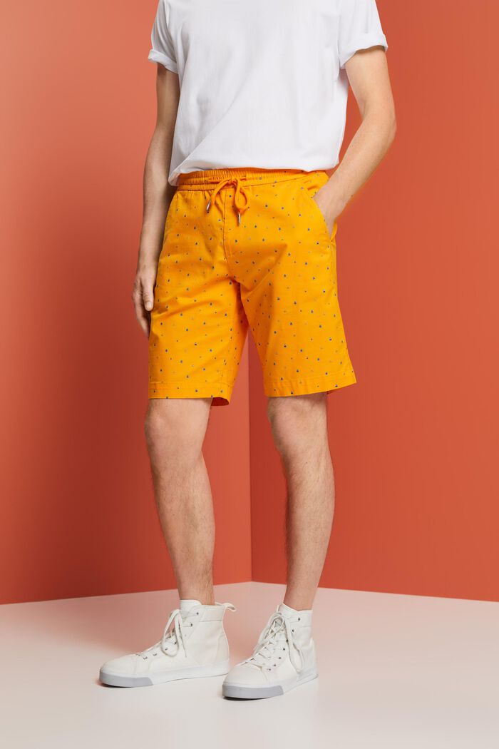 Gemusterte Pull-on-Shorts, Baumwollstretch