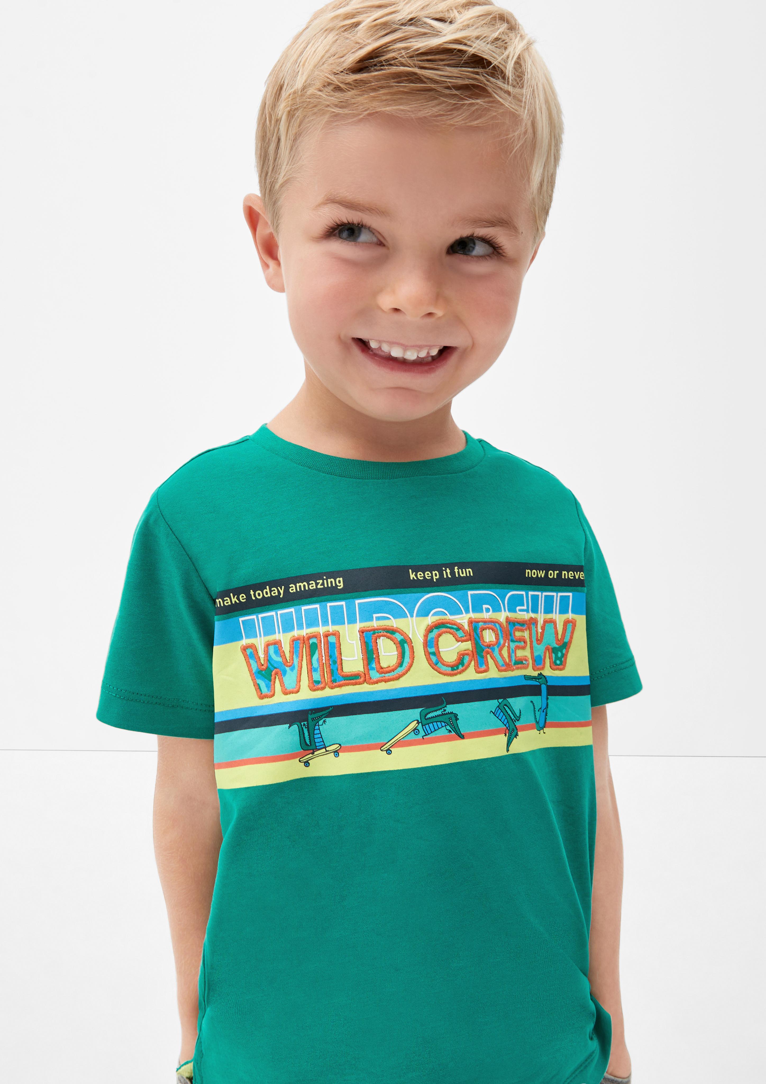 Jerseyshirt mit Statement-Print  2130652-7681