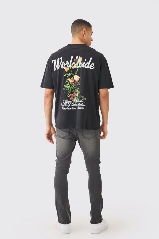 Florales Oversize Worldwide T-Shirt