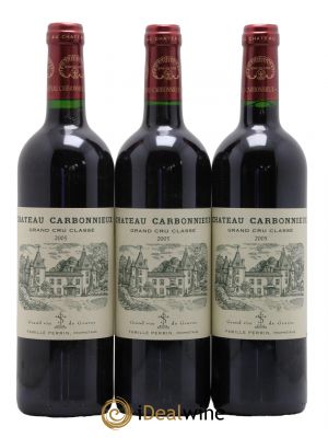 Château Carbonnieux Cru Classé de Graves  2005 - Lot de 3 Bouteilles