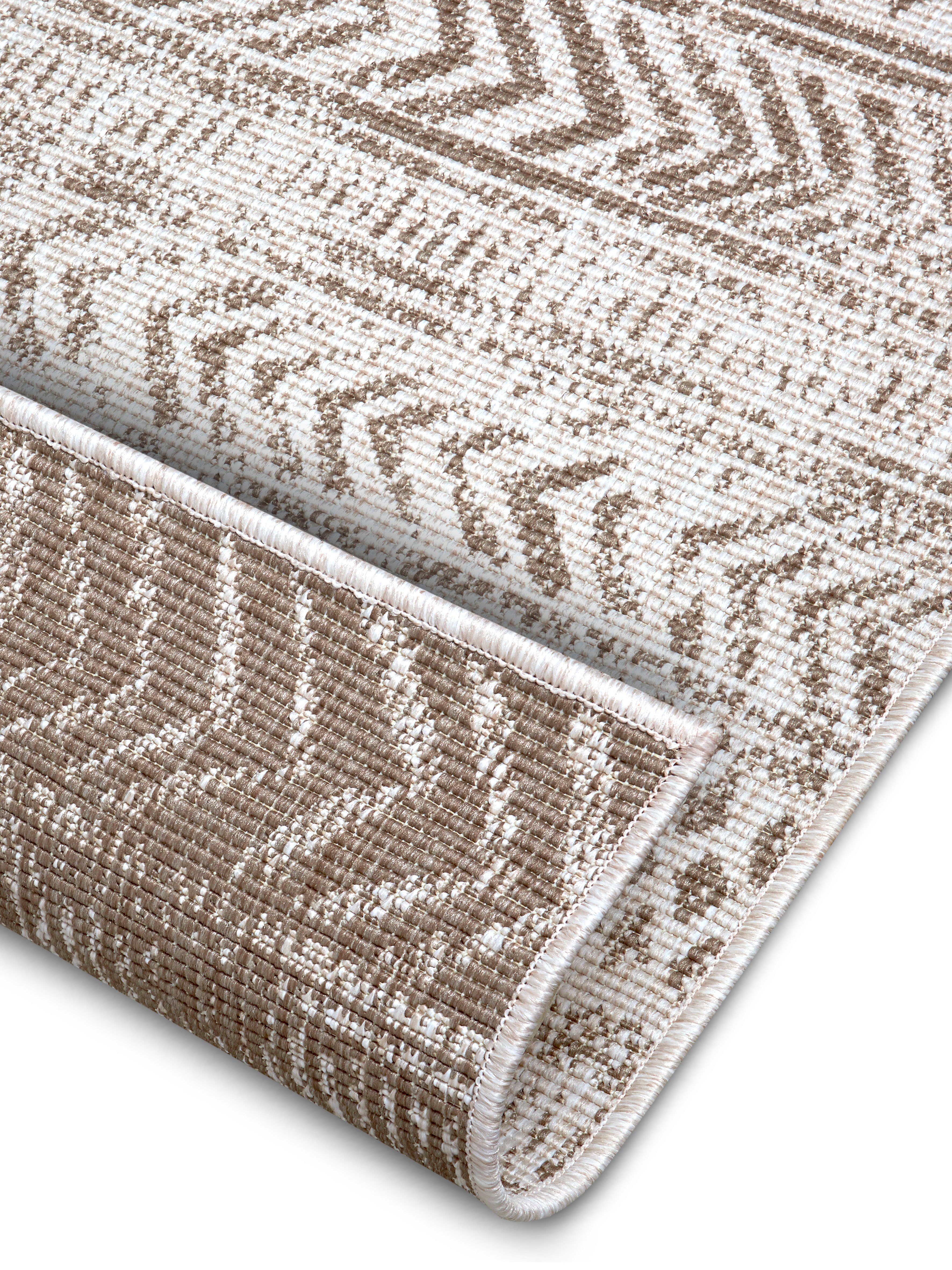 Teppich BIRI Wendeteppich, NORTHRUGS, rechteckig, Höhe: 5 mm, In-& Outdoor, Wetterfest, Balkon, Garten, Wohnzimmer, Wasserfest, Boho