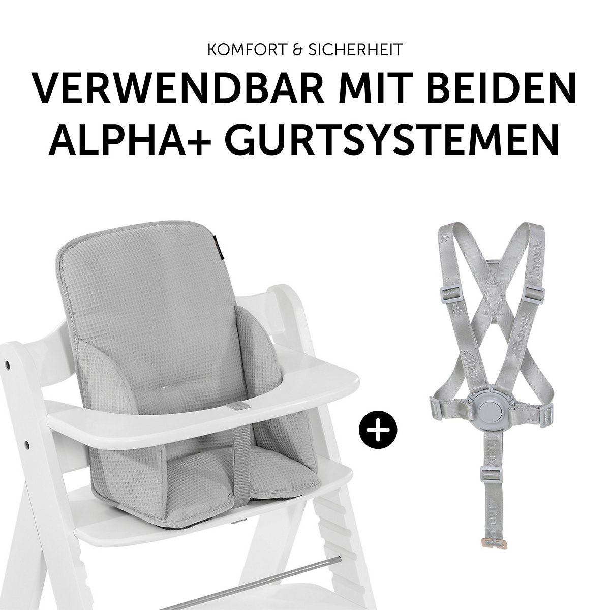 Sitzverkleinerer Alpha Cosy Select, Waffle Pique Grey