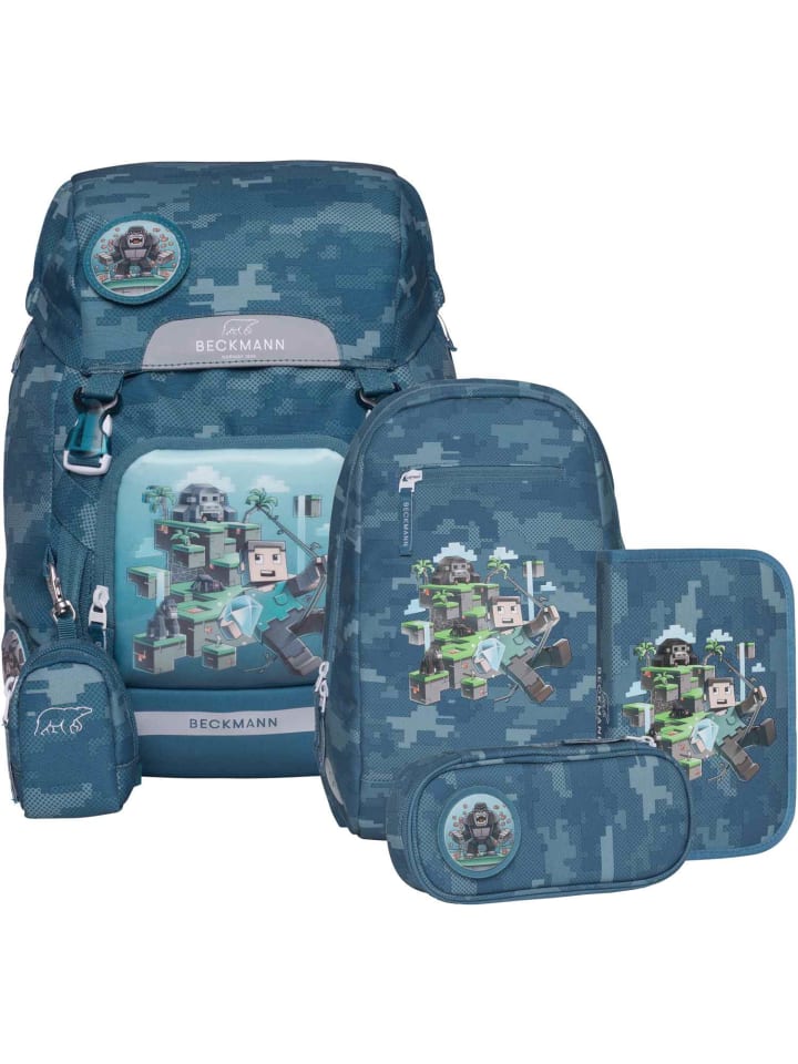 BECKMANN Beckmann Schulranzenset Classic 22 - 6-Tlg. Set Jungle Game günstig kaufen onesize