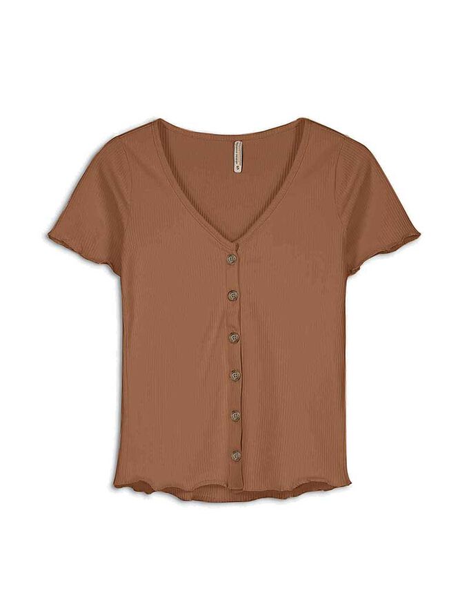 T-Shirt - Knopfverschluss