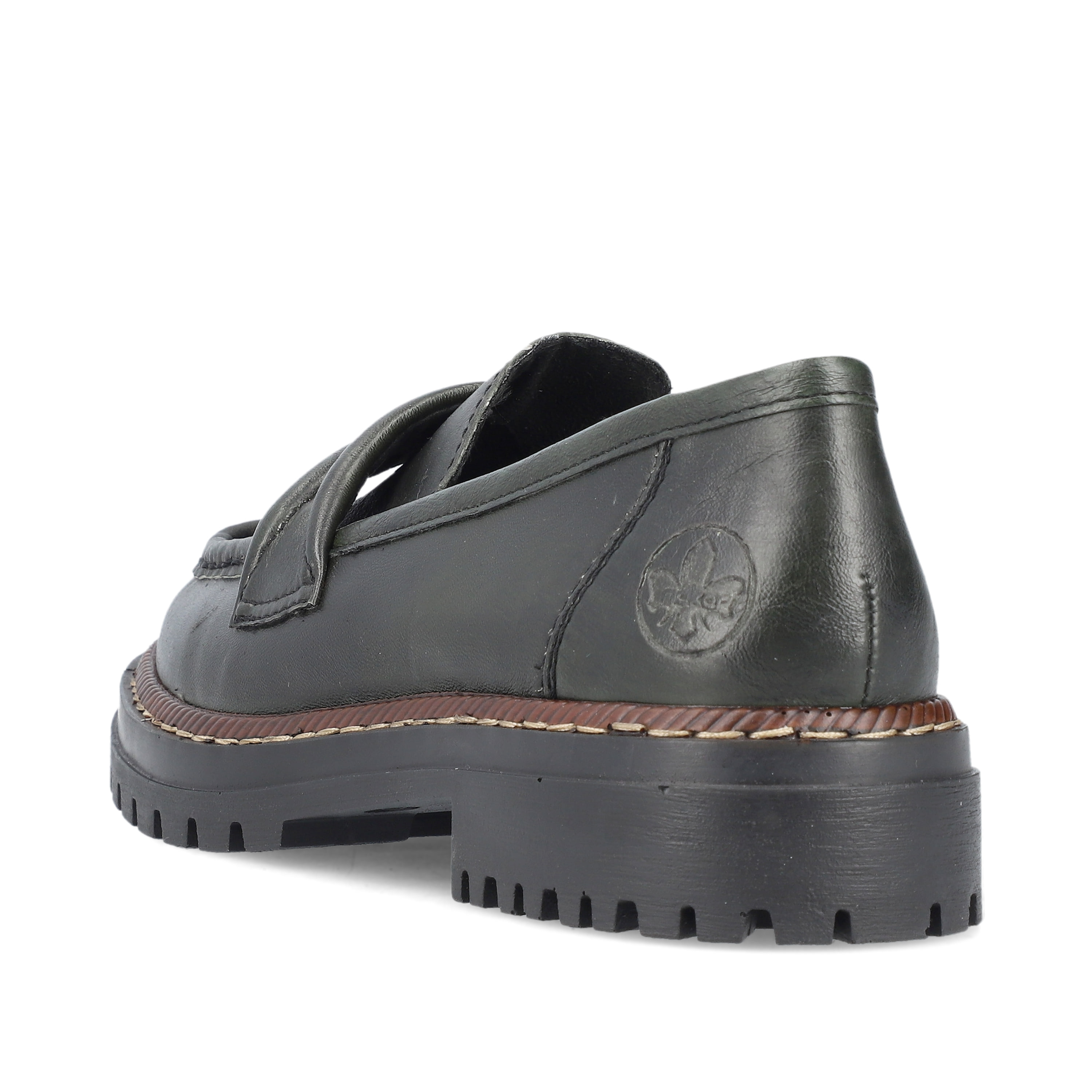 Rieker Damen Loafer armeegrün