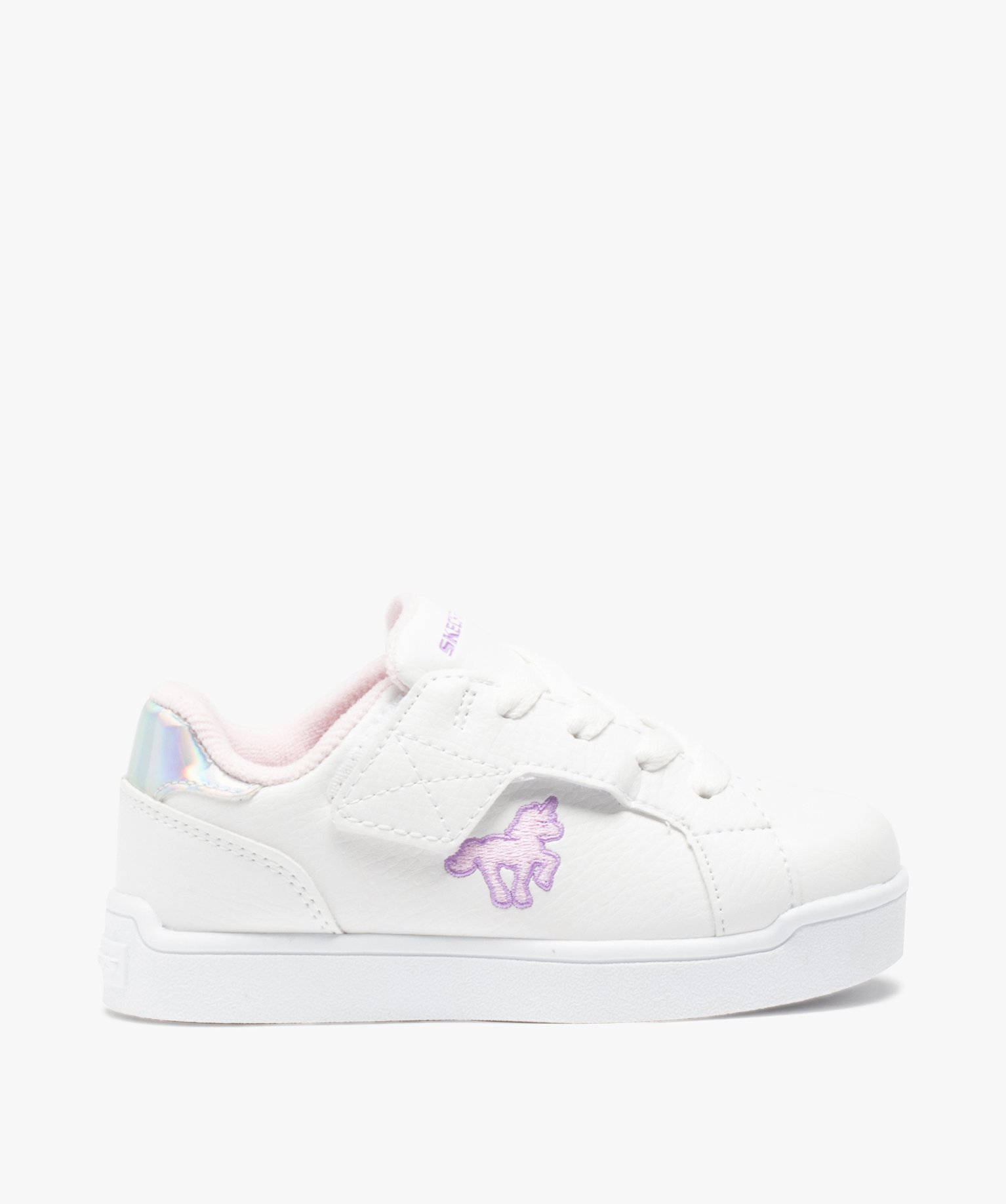 Baskets fille unies avec licorne brodée - Skechers blanc | GEMO