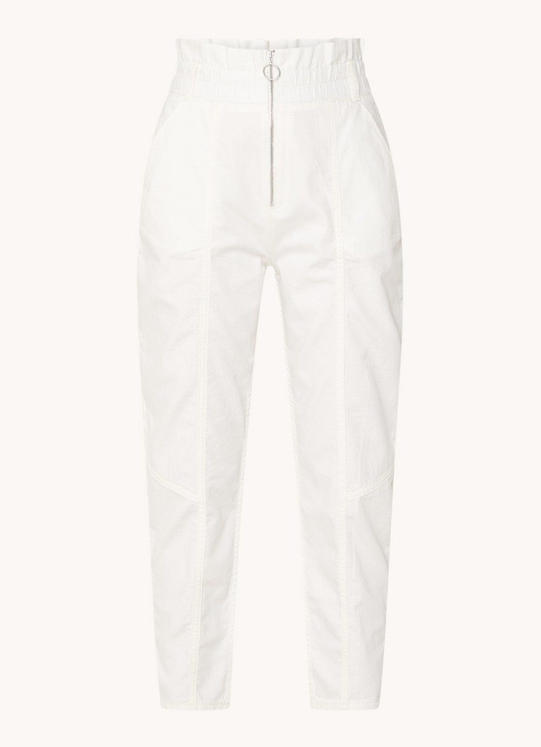 Pantaloni Ba&sh cu talie înaltă, închidere cu fermoar pe jumătate și buzunare aplicate.